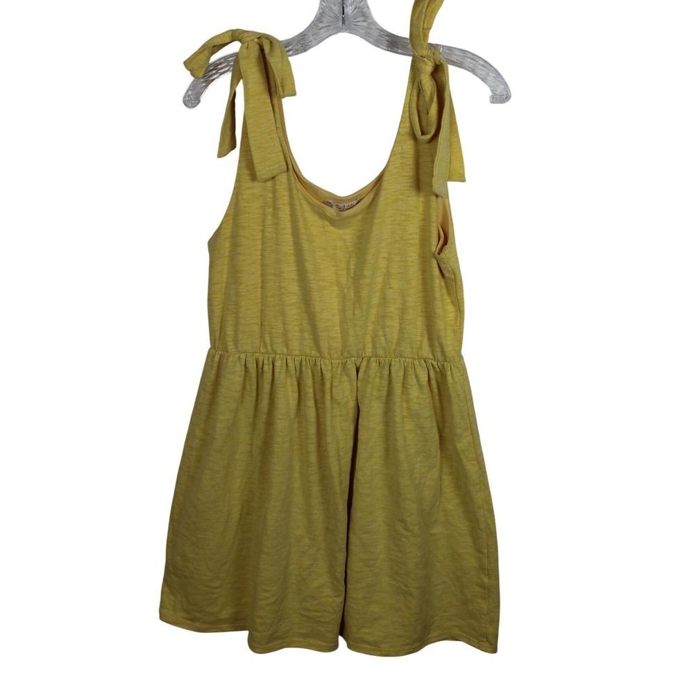 Altar'd State Yellow Space Dye Tie Shoulder Dress Large DJDK7-KGO